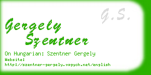 gergely szentner business card